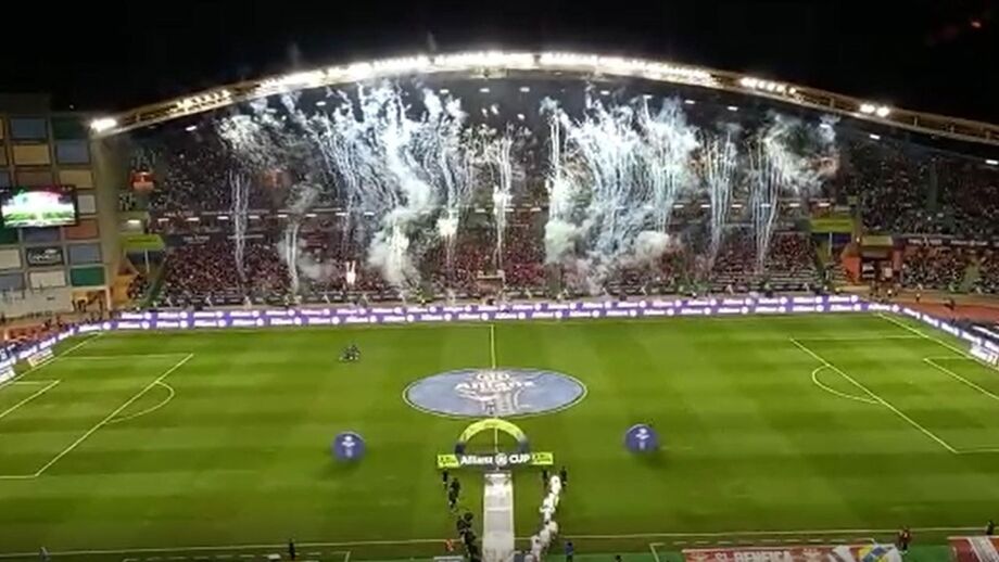 Os momentos antes do arranque da final da Allianz Cup, em Leiria