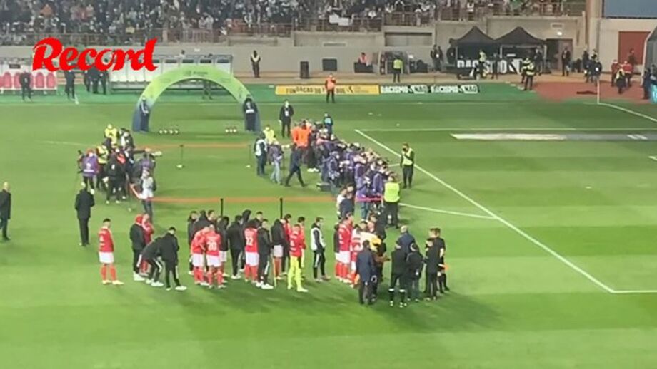 Já depois do apito final em Leiria