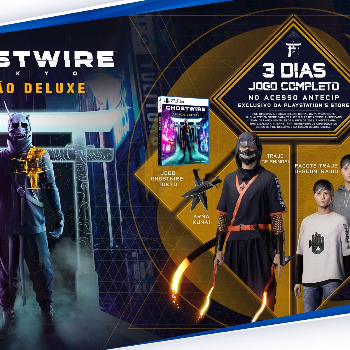 Jogo PS5 GhostWire: Tokyo (Deluxe Edition)