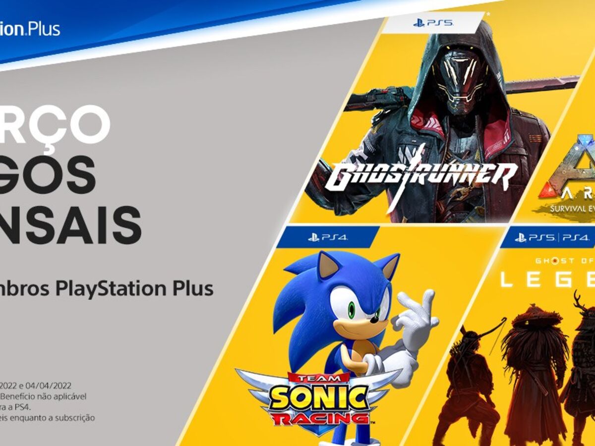 Ghostrunner, Team Sonic Racing e Ark: Survival Evolved são os