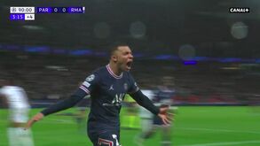 O golo incrível de Mbappé que valeu a vitória ao Paris SG diante do Real Madrid... aos 90'+4