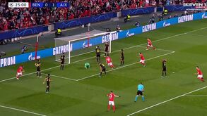 Benfica empatou momentaneamente diante do Ajax com autogolo... do melhor marcador da Champions