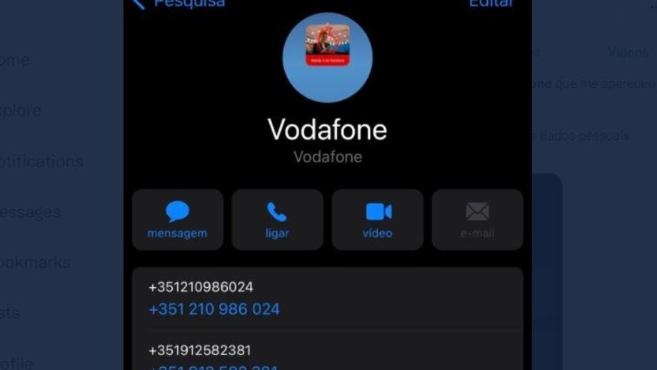Clientes da Vodafone relatam novos contactos na lista telefónica com nome da operadora após ciberataque
