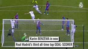 Benzema no pódio dos melhores marcadores de sempre do Real Madrid