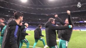 A épica reviravolta do Real Madrid frente ao PSG vista do banco de suplentes dos merengues