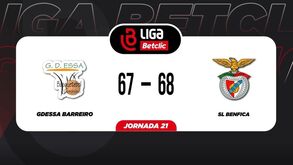 O resumo do GDESSA Barreiro-Benfica para a Liga feminina de basquetebol