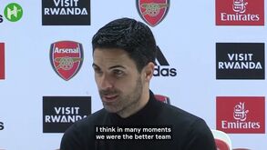 Arteta e a derrota com o Liverpool: «O resultado não reflete o jogo. Em vários momentos fomos a melhor equipa»