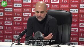 Guardiola: «Em seis anos no Man. City chegámos cinco vezes à meia-final da Taça. É notável»