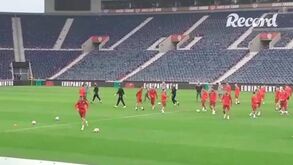 O treino da Macedónia do Norte no Dragão na véspera do jogo com Portugal