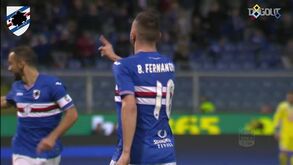 Os cinco melhores golos de Bruno Fernandes com a camisola da Sampdoria