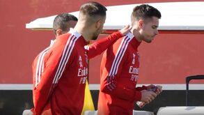 O treino do Benfica de preparação para o jogo com o Sp. Braga