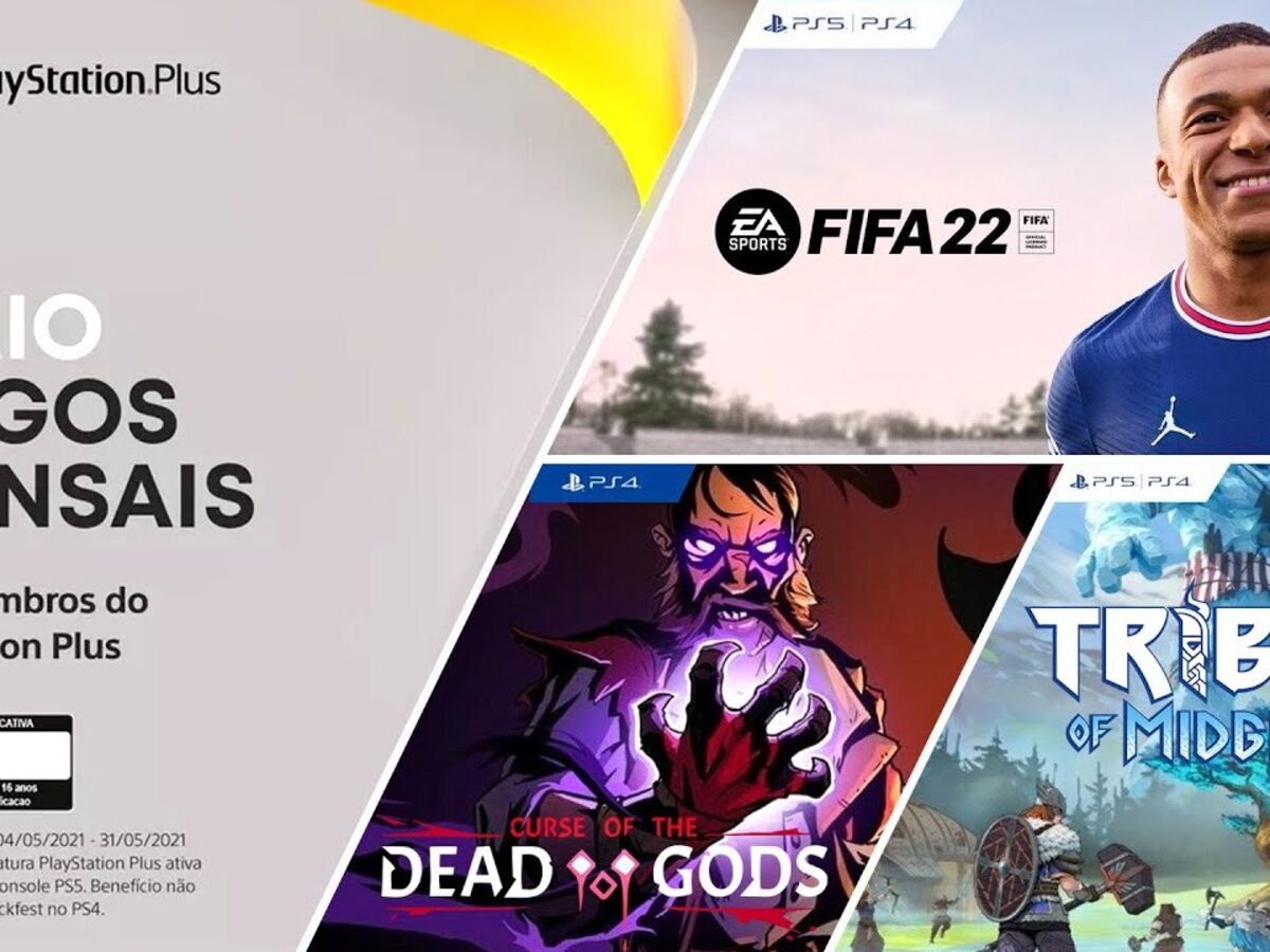 PS Plus: FIFA 22, Tribes of Midgard e Curse of the Dead Gods são jogos do  mês - Record Gaming - Jornal Record