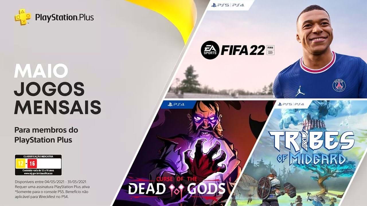 FIFA 22 e Tribes of Midgard estão entre os jogos grátis de Maio na PS Plus