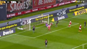 Boa jogada coletiva e João Mário a fazer o momentâneo empate no Sp. Braga-Benfica