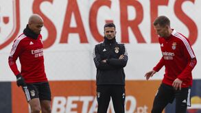 Benfica na máxima força no último treino antes do jogo com o Liverpool