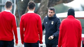 Benfica afina estratégia antes do jogo com o Liverpool: veja as imagens do treino