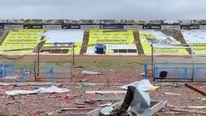 As imagens do estádio do Desna Chernihiv após bombardeamentos russos
