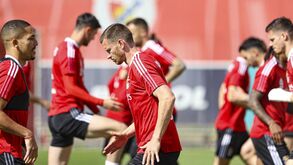 Benfica afina estratégia para o jogo com o Sporting: veja as imagens