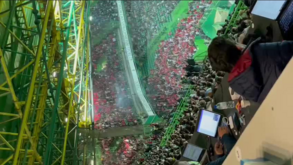 Darwin marcou e provocou explosão de alegria na zona dos adeptos do Benfica