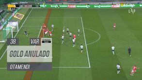 Otamendi fez o segundo golo do Benfica em Alvalade mas golo foi anulado