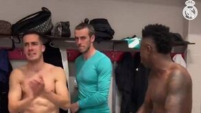 Jogadores do Real Madrid festejaram efusivamente a vitória do Real Madrid... menos Bale