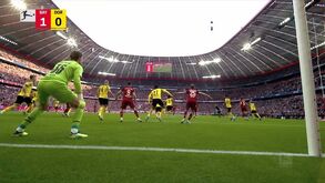 O resumo do jogo em que o Bayern se sagrou campeão alemão pela 10.ª vez consecutiva