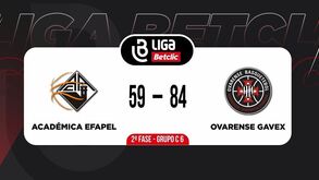 O resumo do Académica-Ovarense para a Liga Betclic de basquetebol