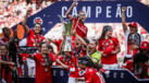 Benfica bicampeão de futebol feminino: as imagens da festa