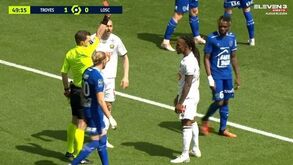 O gesto de Renato Sanches que lhe valeu a expulsão na derrota do Lille com o Troyes