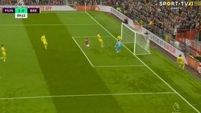 Manchester United-Brentford: Dalot iniciou a jogada e Bruno Fernandes marcou