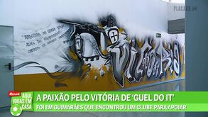 A paixão pelo Vitória pintada nas paredes do estádio D. Afonso Henriques: conheça a arte urbana de 'Guel Do It'