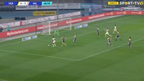 Nova arrancada de Rafael Leão no golo da reviravolta do Milan