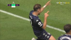 O grande golo do Aston Villa que deixou Guardiola e adeptos do Man. City com cara de poucos amigos