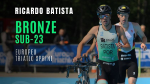 Ricardo Batista em terceiro lugar na final sub-23 dos Europeus de sprint