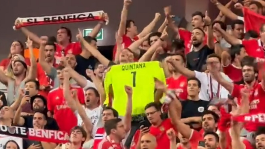 Adeptos do Benfica homenagearam Alfredo Quintana na Altice Arena