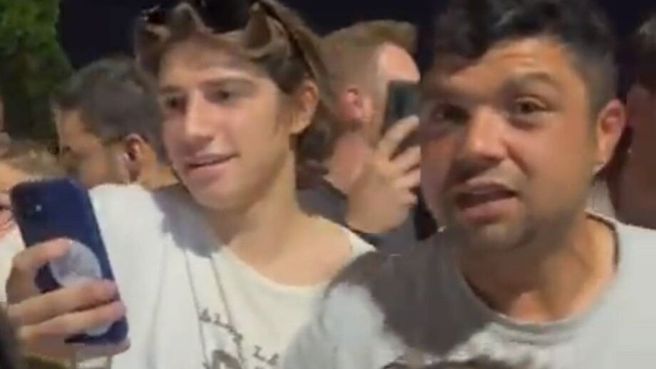 Foi à saída do jogo com a Lazio