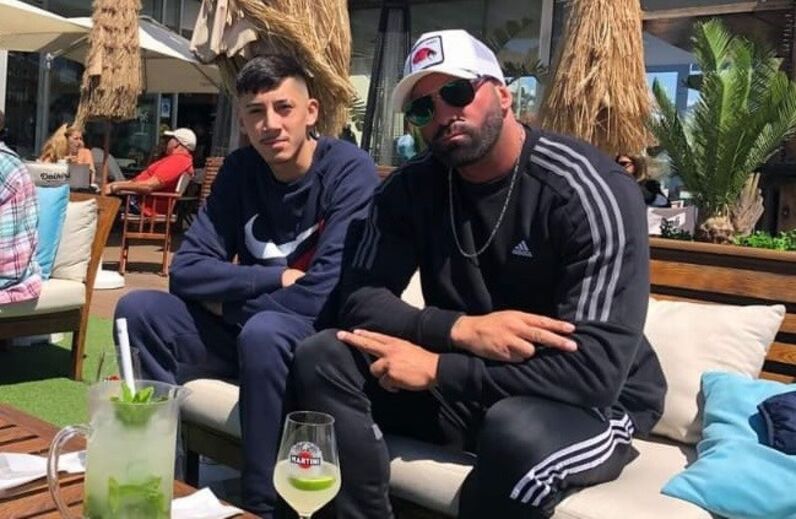 Renato com o pai, Marco