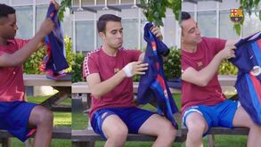 A reação de Xavi e dos jogadores do Barcelona ao equipamento para 2022/23