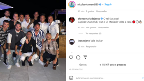 Otamendi dá os parabéns ao 