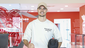 A chegada dos jogadores do Benfica ao Seixal para o primeiro treino da época 2022/23