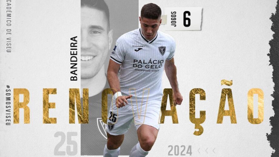 Rafael Bandeira renova com o Académico de Viseu até 2024