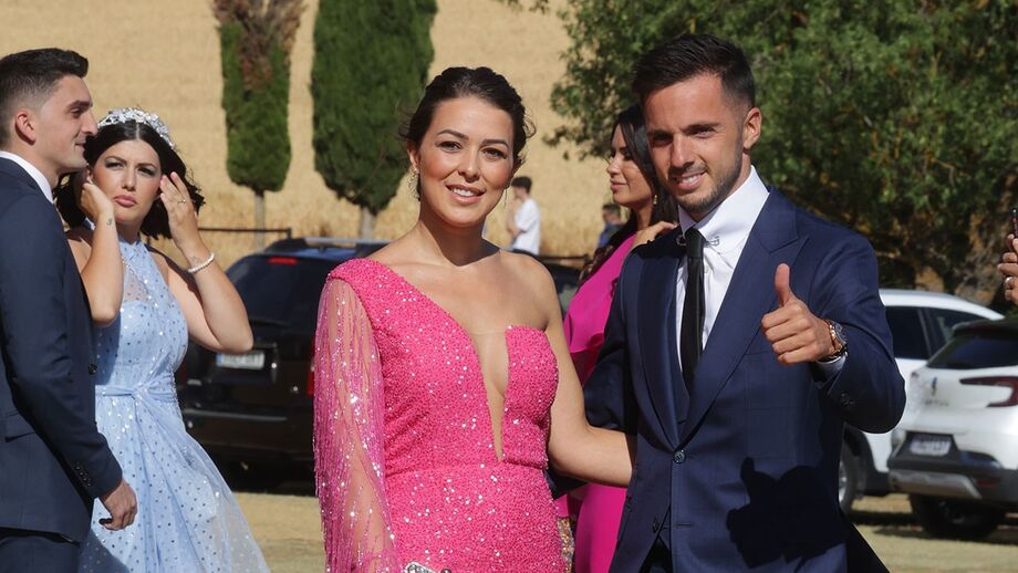 Sarabia marcou presença no casamento de Dani Carvajal