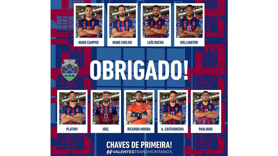 Chaves despede-se de nove jogadores