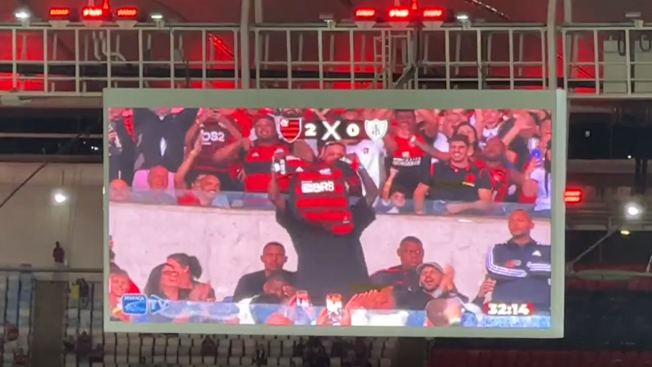 Durante o encontro com o América Mineiro, para o Brasileirão