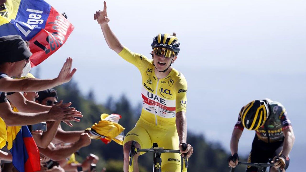 Pogacar levou a melhor sobre Vingegaard em Super Planche des Belles Filles