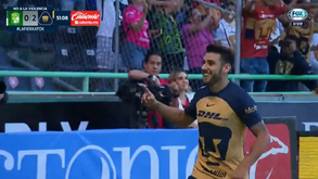 Salvio estreou-se pelo Pumas com um golo no empate frente ao Club León de Renato Paiva
