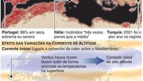 Vaga de calor na Europa não dá tréguas: incêndios multiplicam-se de Portugal à Turquia