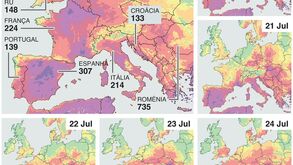 Europa escalda com a vaga de calor a estender-se para norte