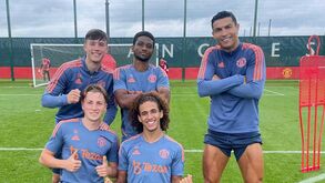 «Trabalho em curso»: Cristiano Ronaldo mostra boa disposição no treino do Man. United