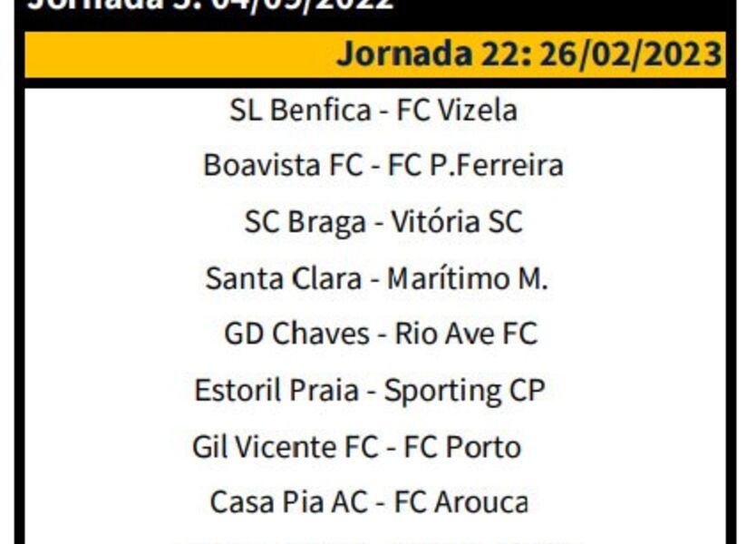 Definido o calendário da Liga Portugal Bwin 22/23 - Gil Vicente Futebol  Clube